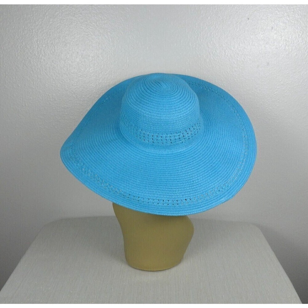 Nordstrom Rack Packable Floppy Hat Sun Hat Packable Blue Woven NWT - Picture 5 of 10